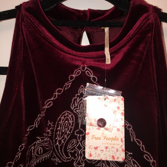 Free People Velvet Embroidered Detail Tank - Picture 5 of 5